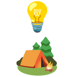 Camping and Light bulb