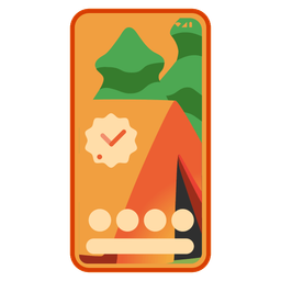 Camping and Mobile phone