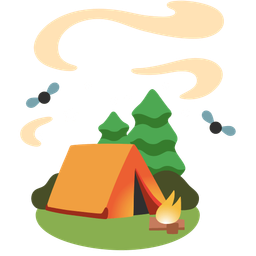 Camping and Pile of poo