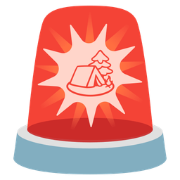 Camping and Police car light