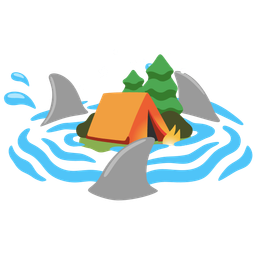 Camping and Shark