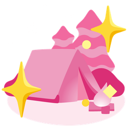 Camping and Sparkling heart