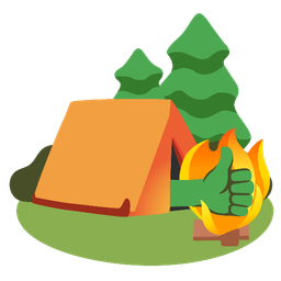 Camping and Thumbs up