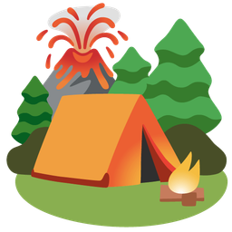Camping and Volcano