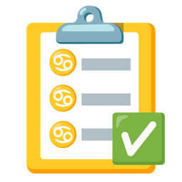 Cancer and check mark button