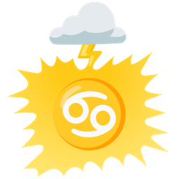 Cancer and cloud with lightning