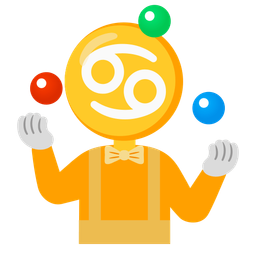 Cancer and clown face