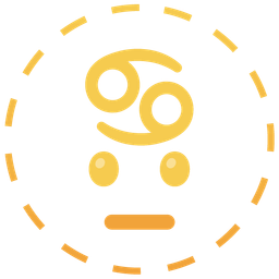 Cancer and dotted line face