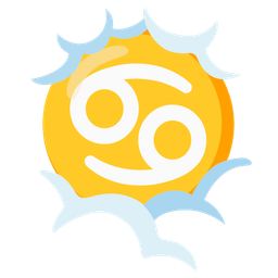 Cancer and face in clouds