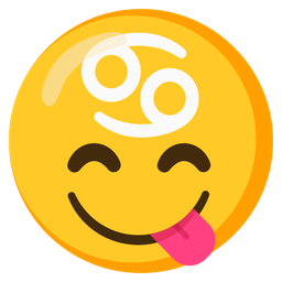 Cancer and Face savoring food