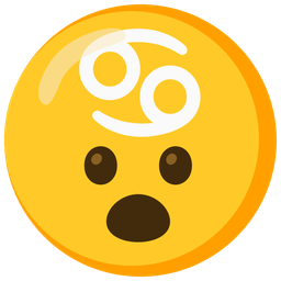 Cancer and face with open mouth