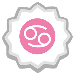 Cancer and fish cake with swirl