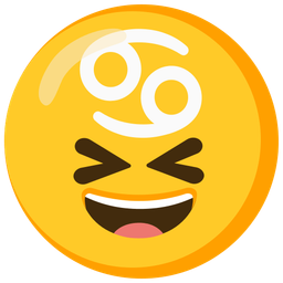 Cancer and Grinning squinting face