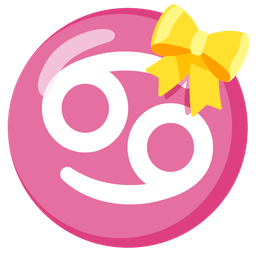 Cancer and heart with ribbon