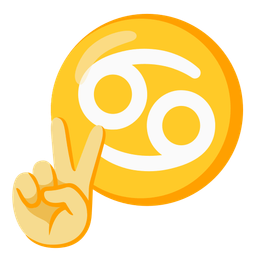 Cancer and peace symbol