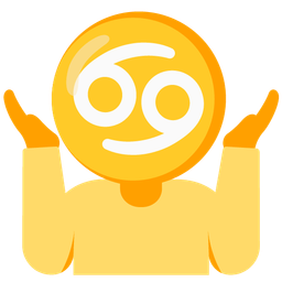 Cancer and person shrugging