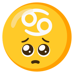 Cancer and pleading face