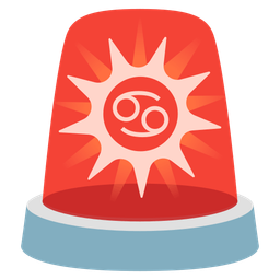 Cancer and police car light