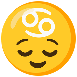 Cancer and relieved face