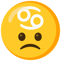 Cancer and slightly frowning face