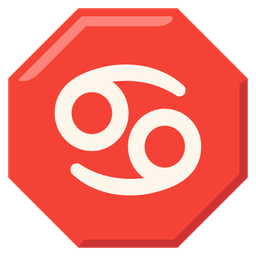 Cancer and stop sign