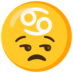 Cancer and unamused face