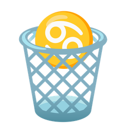 Cancer and wastebasket