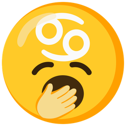 Cancer and yawning face