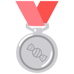 Candy and 2nd place medal