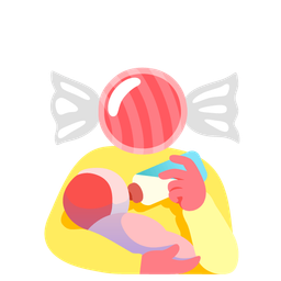 Candy and Baby bottle