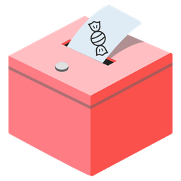 Candy and Ballot box with ballot