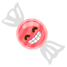 Candy and Beaming face with smiling eyes