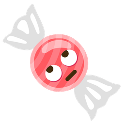 Candy and Face with rolling eyes