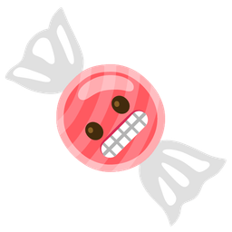 Candy and Grimacing face