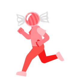 Candy and Running shoe