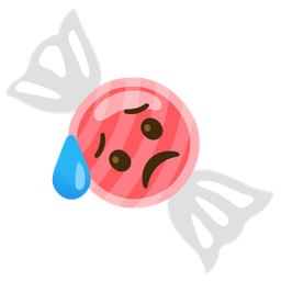 Candy and Sad but relieved face