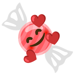 Candy and Smiling face with hearts