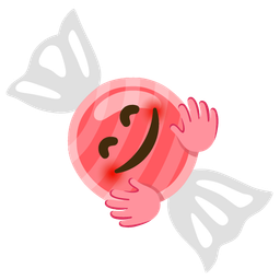 Candy and Smiling face with open hands