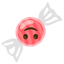 Candy and Upside-down face