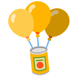 Canned food and Balloon