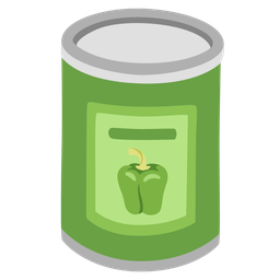 Canned food and Bell pepper