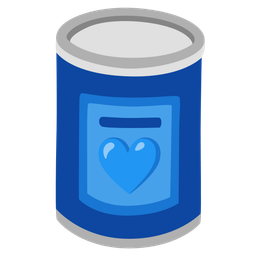 Canned food and Blue heart