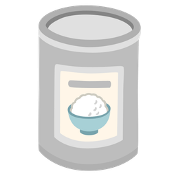 Canned food and Cooked rice