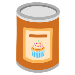 Canned food and Cupcake