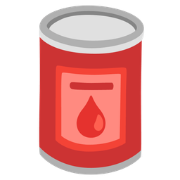 Canned food and Drop of blood