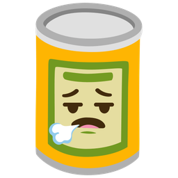 Canned food and Face exhaling