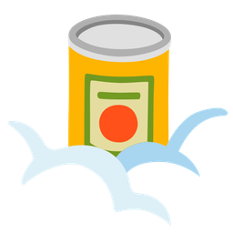 Canned food and Face in clouds
