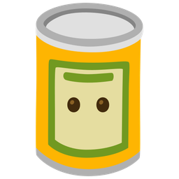 Canned food and Face without mouth