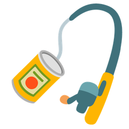 Canned food and Fishing pole