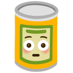 Canned food and Flushed face